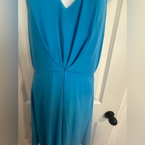 Amanda Uprichard blue 100% silk halter minidress size small - Picture 3 of 12